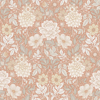 Boråstapeter Vliesbehang 7688 - Falsterbo III - Bloemen Bruin - 53cm x 10.05m