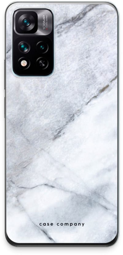 Case Company® - Hoesje geschikt voor Xiaomi 11i hoesje - Witte marmer - Soft Cover Telefoonhoesje - Bescherming aan alle Kanten en Schermrand
