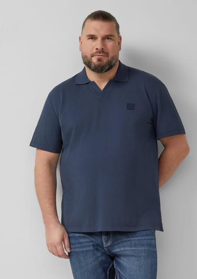 s.Oliver - male - Katoenen piqué polo met kledingstukverf