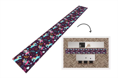 Keukenloper - Keukenmat - Unicorn - Ballet - Patroon - 400x50 cm - Keuken vloerkleed