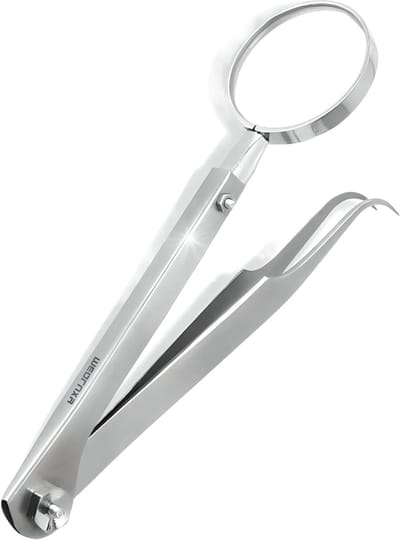 Pincet met loep - Vergrootglas pincet - Splinters verwijderen - Verstelbare loep - 13 cm - Zilver