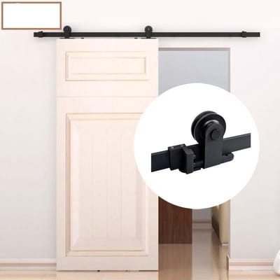 Schuifdeursysteem Recht - 2 meter rail - 200cm - 2m (Barndoor, Schuifdeurbeslag, Railsysteem, schuifdeur systeem beslag, schuifsysteem)