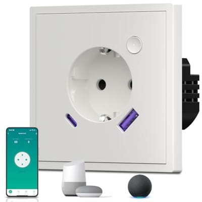 Wifi-stopcontact met USB type C en stroommeting – Slim oplaadstation met kinderbeveiliging
