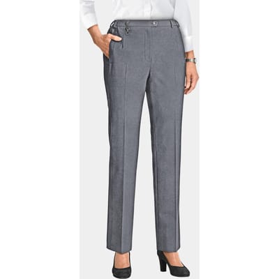Trevira scheerwollen broek CARLA - grijs / gemêl. - Gr. 21 van Goldner Fashion