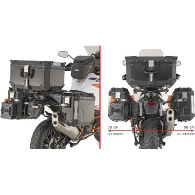 Givi Ktm 1290 Super Adventure R/s One-fit Monokey® Cam-side Plos7713cam Montage Zijkoffers Zilver