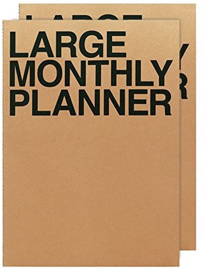 Grote Persoonlijke Maandelijkse Planner – 14 Vellen Bruin