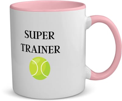 Akyol - tennis met eigen naam koffiemok - theemok - roze - Tennis - tennisser - sport - 350 ML inhoud