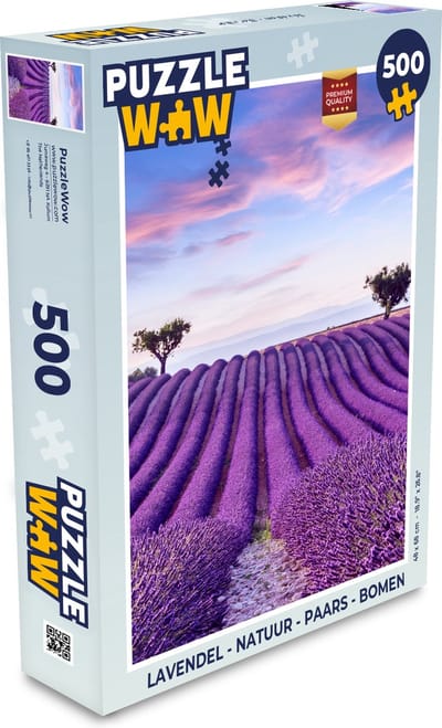 Puzzel Lavendel - Natuur - Paars - Bomen - Bloemen - Legpuzzel - Puzzel 500 stukjes