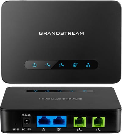 Converter VoIP / SIP naar analoog - 2x analoge uitgang/FXS - 2x SIP-account - ATA Analog Terminal Adapter - switch - 812