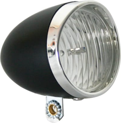 Ikzilight Retro koplamp - 3x LED - Zwart - Batterij - Zichtbaar tot 800 meter