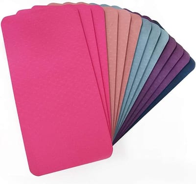 Dunne en lichtgewicht antislip yogamat voor yoga, pilates en fitnessoefeningen (34 * 17 * 0.8)