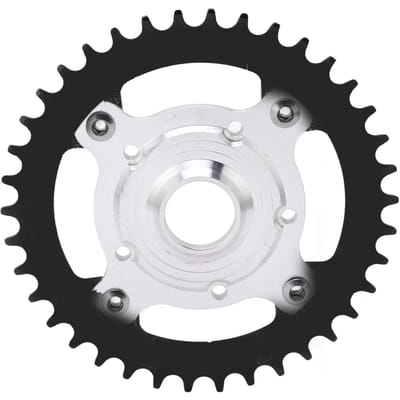 38T 104 BCD Elektrische Fiets Crankstel en Adapter Aluminiumlegering Crankstel Conversiekit voor Tongsheng Middenaandrijving Motor zwart