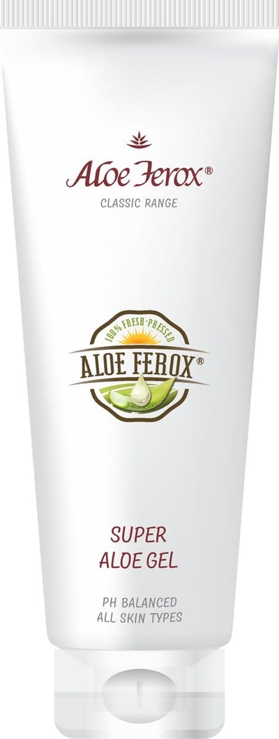 Aloe Ferox Super Gel - Verzorgt de huid bij bestraling en zonnebrand - Jeuk – Littekens - Dagelijkse elasticiteit - 75 ml