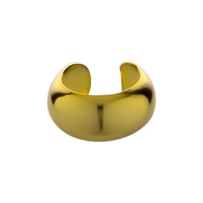 Ear jewels - gold plated zilveren ear cuff - gladde band - vrouwen