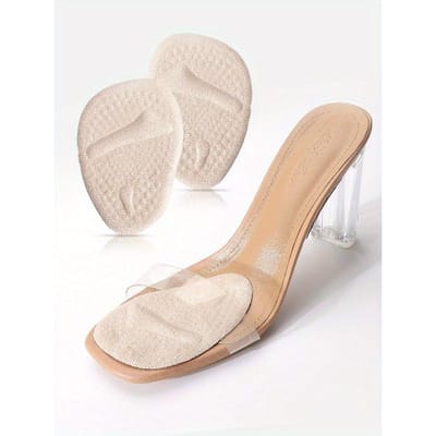 Coussinets métatarsiens pour femmes | Talonnettes pour femmes | Coussins pour l'avant-pied (1 paire de coussinets pour les pieds) Soulagement de la douleur et confort toute la journée Taille unique pour chaussure one-size white