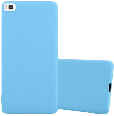 Cadorabo Hoesje geschikt voor Huawei P8 in CANDY BLAUW - Beschermhoes gemaakt van flexibel TPU silicone Case Cover