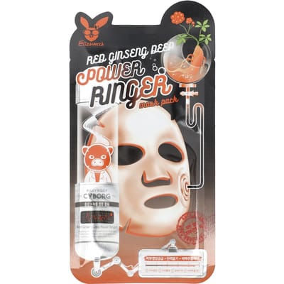 Rode Ginseng Deep Power Ringer Beauty Masker Pack, 1 Vel, 23 ml(0,78 fl oz) black