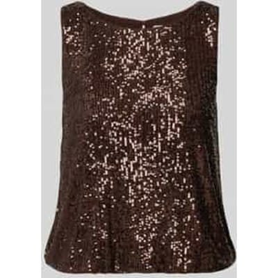 regular fit top met all-over pailletten