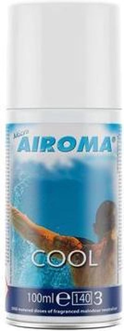 Micro Airoma Navulling 12x 100ml – Cool Geur – Luchtverfrisser Aerosol – Geschikt voor MVP Dispenser