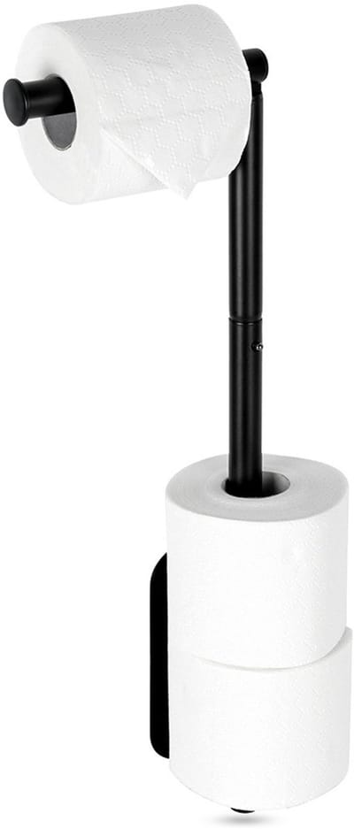 Toiletrolhouder Edelstaal Zwart 46,5 cm - WC Rolhouder - Toiletpapierhouder