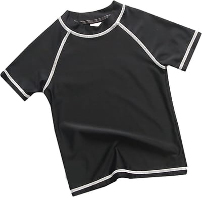Rash Vest voor Kinderen 6-12 Jaar - Jongens Zwemtop met UV Bescherming UPF 50+ en Korte Mouwen voor Zomeractiviteiten