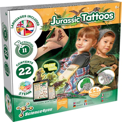 Science4you Jurassic Tattoos Glow in the Dark