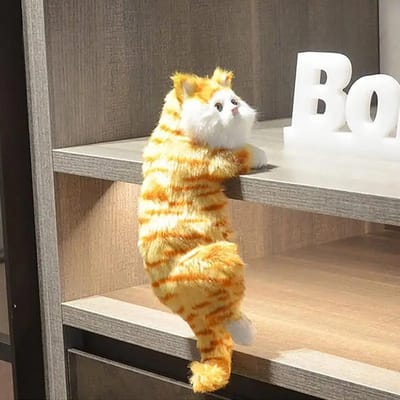Klikkopers® - Kawaii knuffel - 32 cm - Knuffel Kat - Decoratie - Kawaii Kussen - Squish Knuffel - Kat Knuffel - Bruin