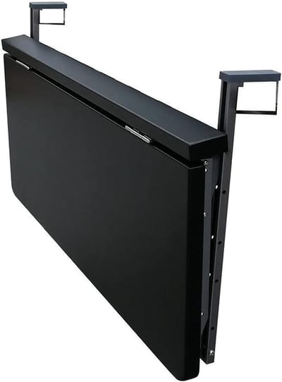 Balkontafel - Hangende tafel - Buitenruimte creëren - Verstelbare hoogte - 80x40cm - Zwart
