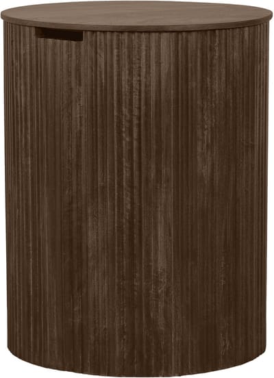 Lewis & Loft Bijzettafel Lonne - FSC® mangohout - Met opbergruimte - ⌀40 cm - Bruin