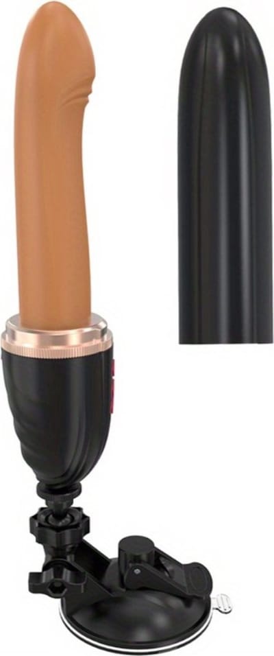 Bovista Stotende Dildo - Stotende Vibrator - Bewegende Dildo - Stotende Buttplug - Voor Mannen - Thrusting Dildo - Verwarmde Dildo - Zwart