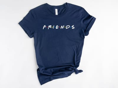 Lykke  Friends T shirt | Friends | Unisex T-shirt | Heren & Dames | Navy | Maat M