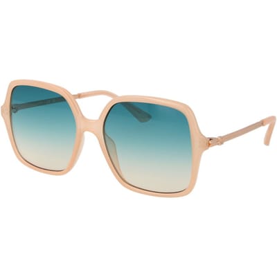 Guess GU7845 57P glanzende beige groene zonnebril met kleurverloop