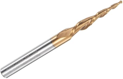 Conische ball mill met radius 0.75 mm, 6 mm aansluiting en 8.44 graden hoek voor staalbewerking, TiSiN gecoat, microkorrel carbide met 2 snijkanten voor roestvrij staal en gehard staal