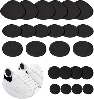 Reparatiepatches voor schoengaten - 24 stuks zelfklevende flanellen patches voor sportschoenen, hoge hakken en sneakers, ideaal voor schoenonderhoud en herstel