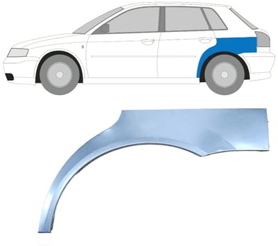 Reparatiepaneel achterspatbord voor Audi A3 8L 1996-2003 / Links