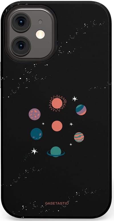 Casetastic Hoesje Geschikt voor Apple iPhone 12 Mini - Stijlvolle Beschermende Duo-layer Case - Universum familie