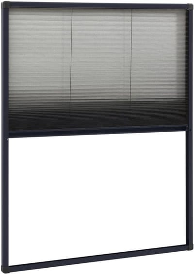Plissé Hor - Insectenwering Raam - Frisse Lucht - Duurzaam Aluminium - 60x80cm - Zilver