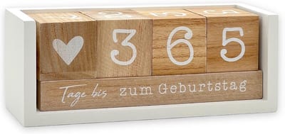 Houten Aftelkalender Dobbelstenen voor 432 Dagen - Duurzame Jaarkalender voor Bruiloft en Verjaardag