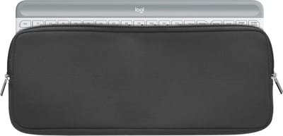 kwmobile toetsenbord hoes geschikt voor Logitech MK470 hoesje - Neopreen keyboard beschermhoes - Reis case met rits - Keyboards cover in grijs