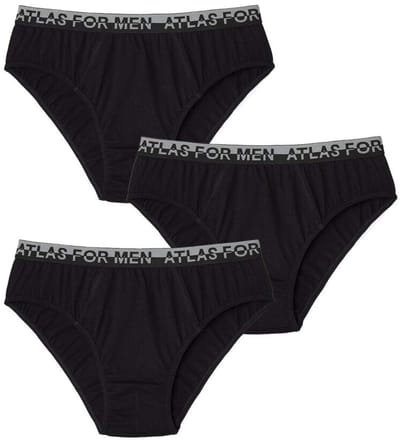 ATLAS FOR MEN - Set van 3 comfortabele slips - Heren - Verkrijgbaar in grote maten - L