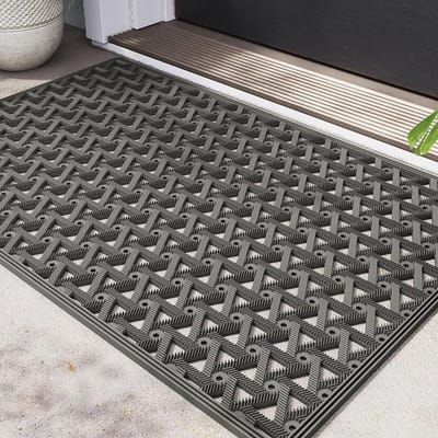 Tapis de pluie pour extérieur, déneigement, paillasson antidérapant, paillasson creux anti-poussière 48.5*75