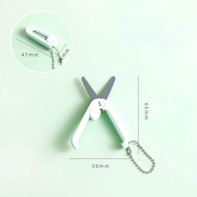 Morandi – Mini ciseaux pliants portables créatifs, outil artistique Simple pour couper le papier, papeterie fournitures scolaires et de bureau vert