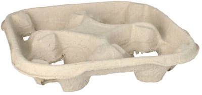 1x 110 Draagtray karton To Go 47 cm x 224 cm x 224 cm natuur voor 4 bekers