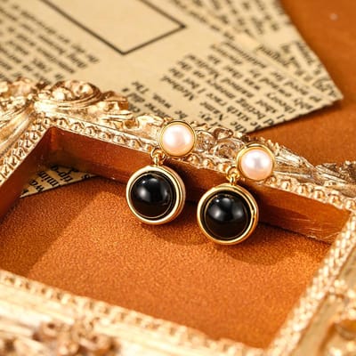 Dames Licht Luxe Design Elegante Vintage Imitatie Parel Oorbellen Modieuze En Veelzijdige Niche Design Oorbellen brown