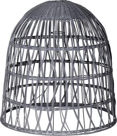 Star Trading lampenkap Knute, rotan, grijs, E27, buiten, 50 cm