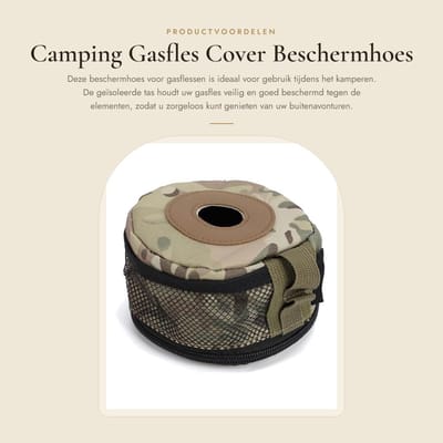 Dailygoods- Gasfles Cover Geïsoleerde Beschermhoes - Oxford-Stof - Thermische Isolatie - Winddicht - Opbergtas - Afmetingen 12x7x7cm - Gasfles Tas