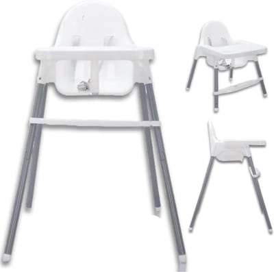 QIN® Peuterstoel - Kinderstoel - Peuter Stoel - met ligfunctie - Wit - 45cm x 50cm x 85cm