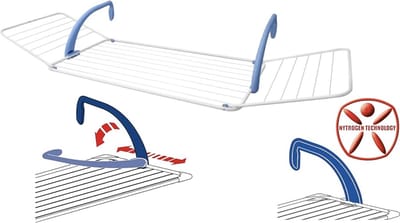 Inklapbaar Droogrek Universeel Wasrek voor in de Badkamer/Tuin/Slaapkamer/Balkon - Aluminium .