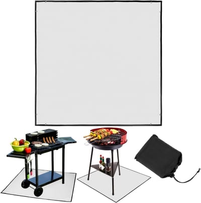 Vuurplaatsmat 100x100 cm, vlamvertragende onderlegger voor vuurkorven, haarden en barbecue, hittebestendig en veilig voor buitengebruik