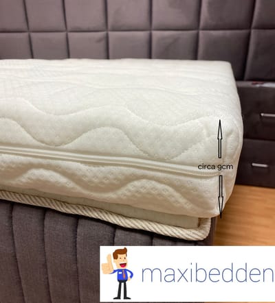 Maxibedden Dream - Topmatras - 90x200 - Topper Matras HR Koudschuim - Hybrid - Topdekmatras - 9cm - Afritsbaar Wasbaar Tijk - Orthopedisch Purschuim - 4 Seizoens Topper Hotel XL - Anti Bacterieel - Gratis Retour